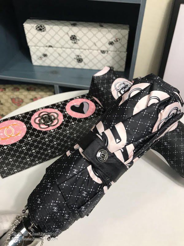 CHANEL香奈兒傘 年度巔峰之作 心形圖案 晴雨傘 防曬隔熱 防紫外線  zm1085
